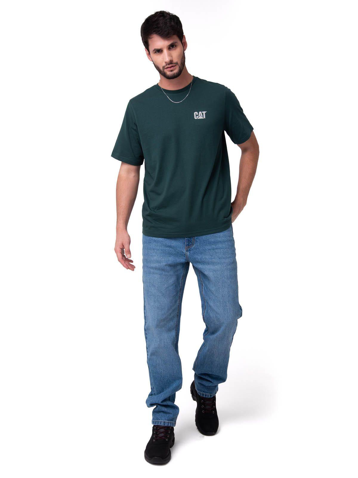 Polera Manga Corta Hombre Small Logo Tee Petroleo-4