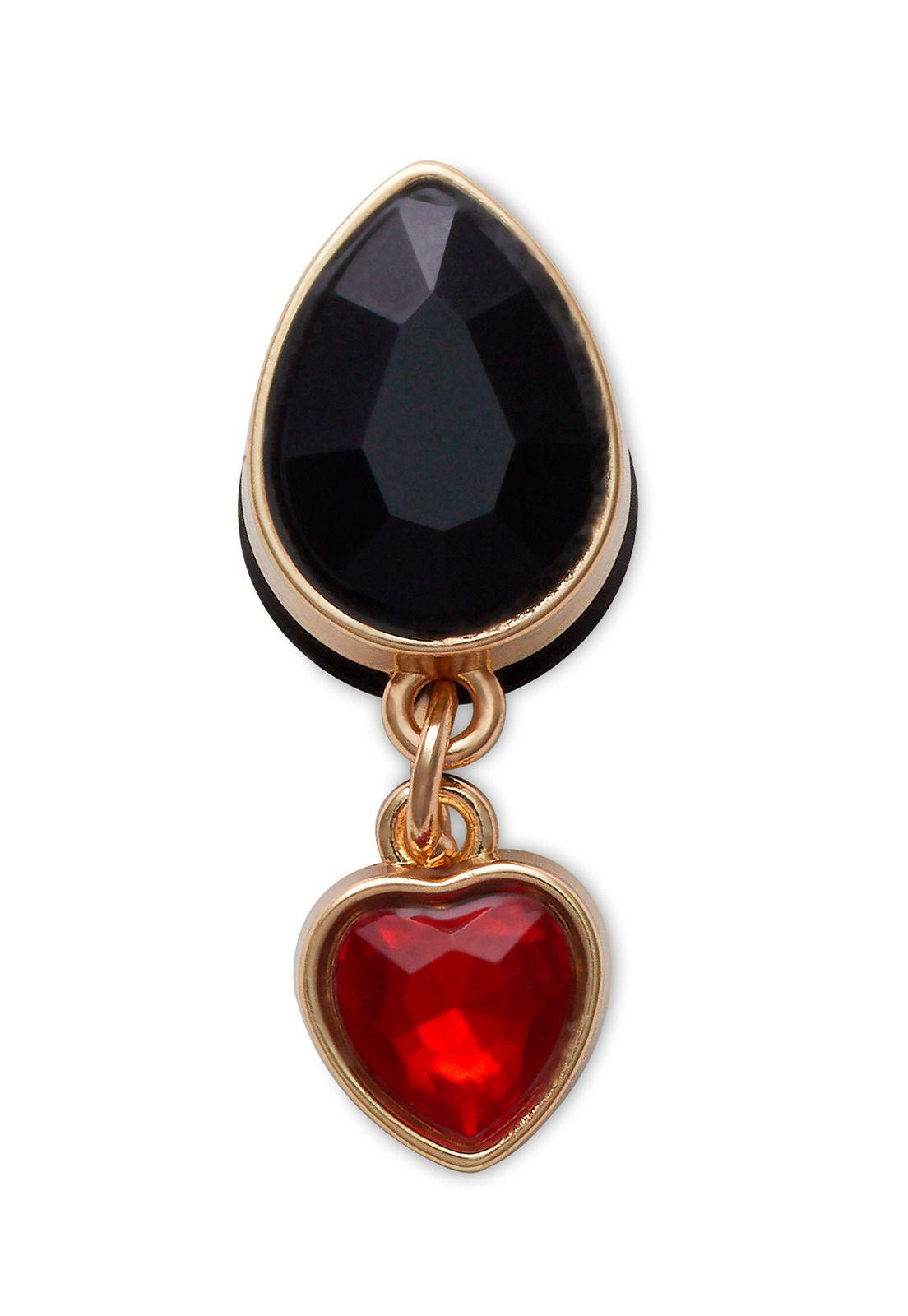 Jibbitz Corazón De Rubí Dorado Metalizado-0