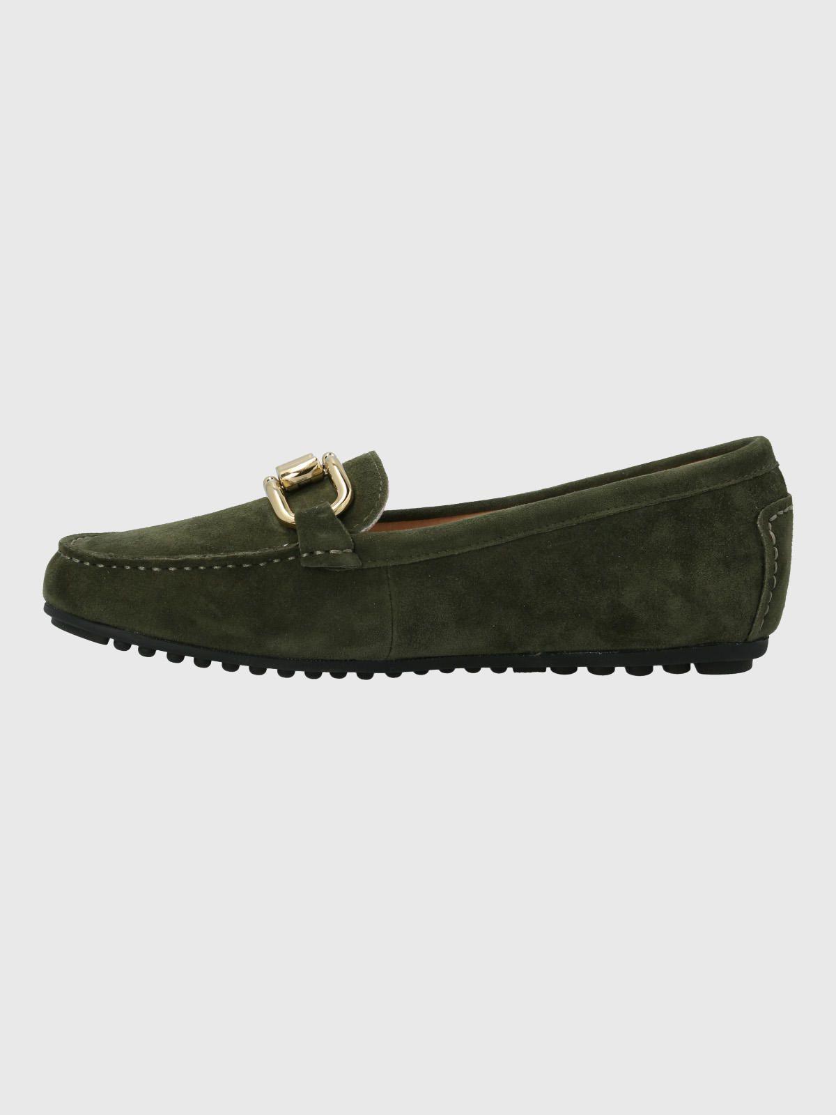 Mocasín Cuero Mujer Beth Verde-5