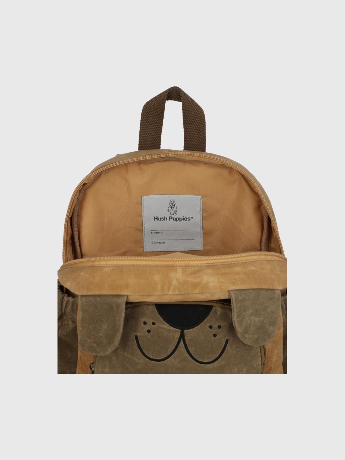 Mochila Niño Dog Backpack Café-3