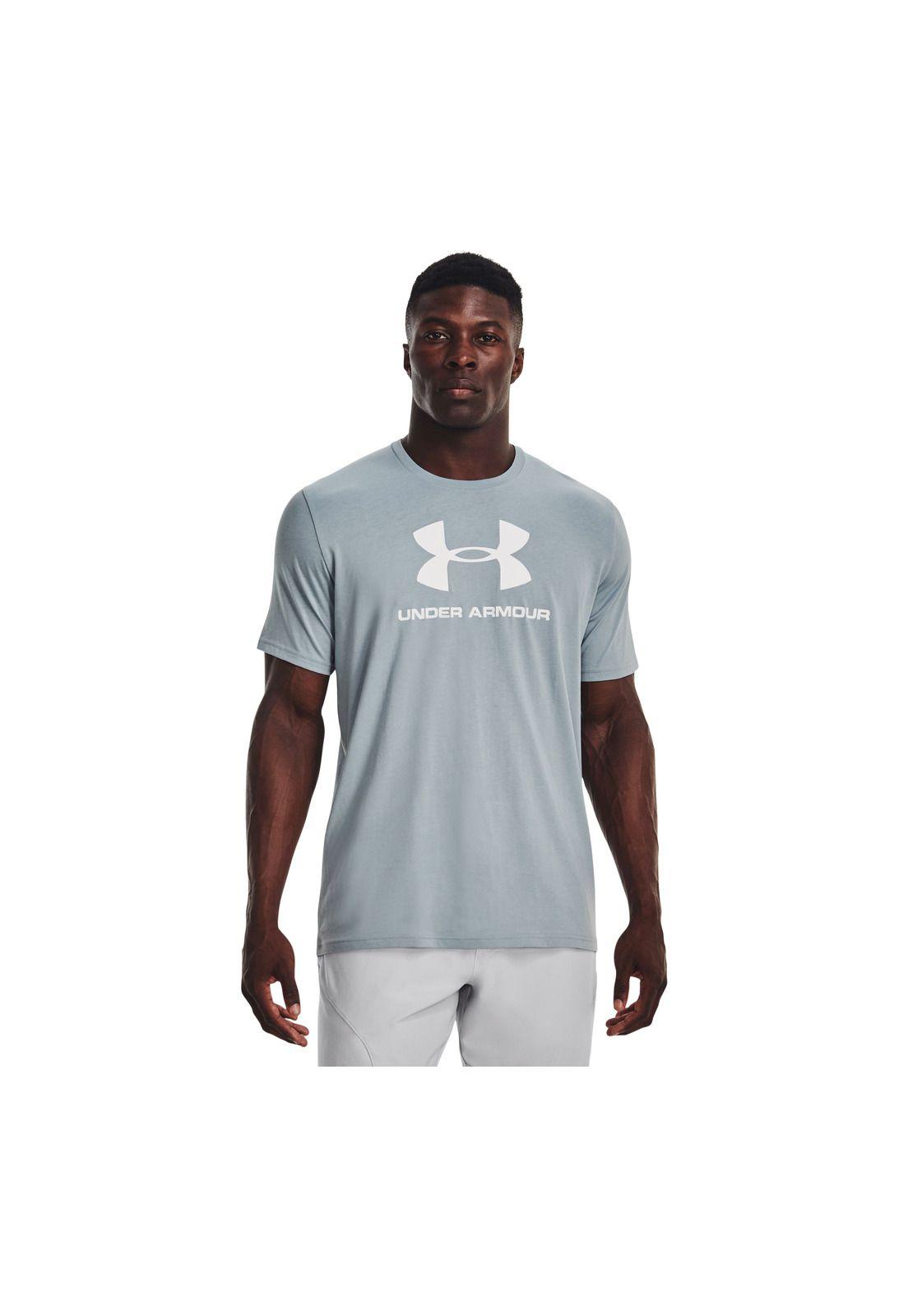 Polera Training Sportstyle Logo Gris Hombre-3