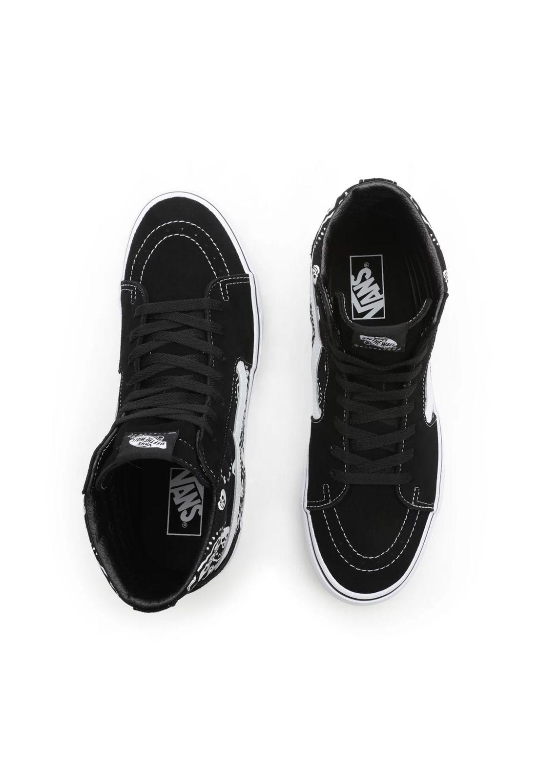 Zapatilla Urbana Mujer Ua Sk8-Hi (Bandana) black/true white Negro-1