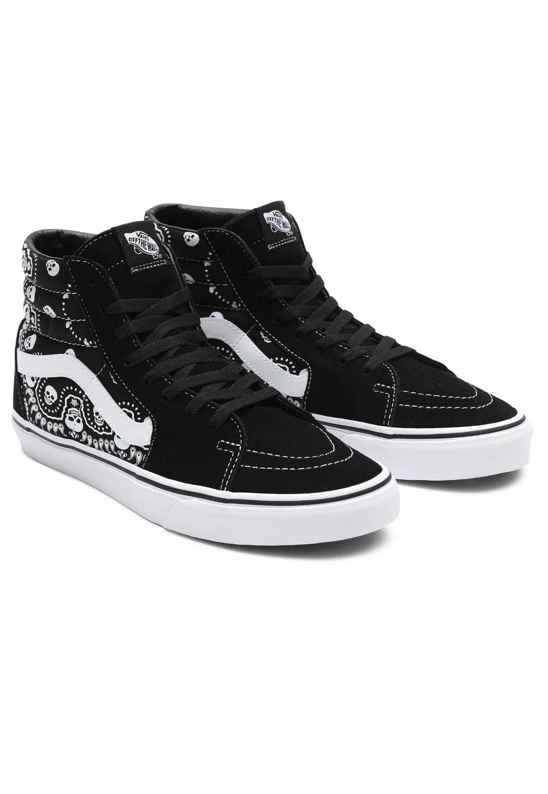 Zapatilla Urbana Mujer Ua Sk8-Hi (Bandana) black/true white Negro-2