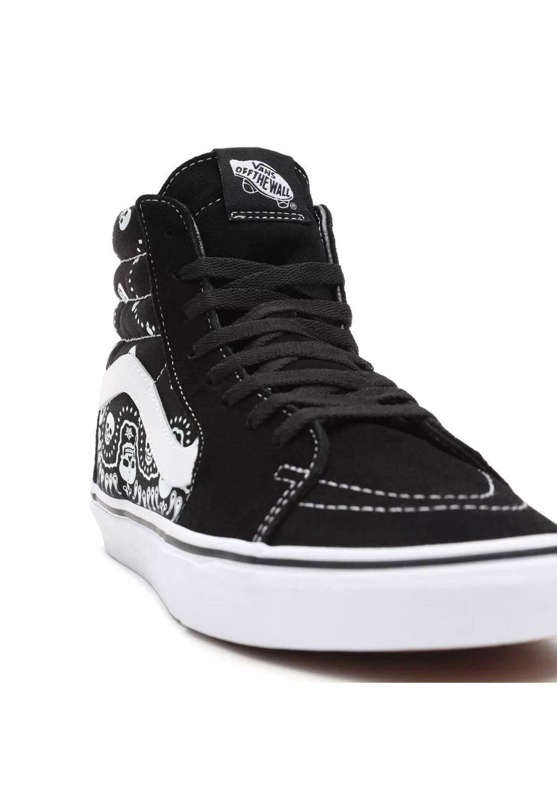 Zapatilla Urbana Mujer Ua Sk8-Hi (Bandana) black/true white Negro-4