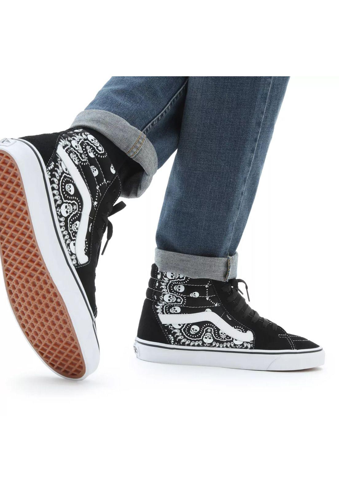 Zapatilla Urbana Mujer Ua Sk8-Hi (Bandana) black/true white Negro-6