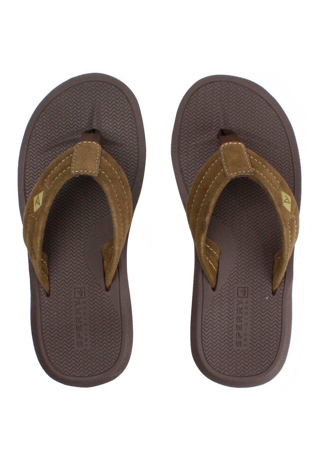 Sandalia Cuero Sharktooth Thong (Bo Café Hombre Sperry-3