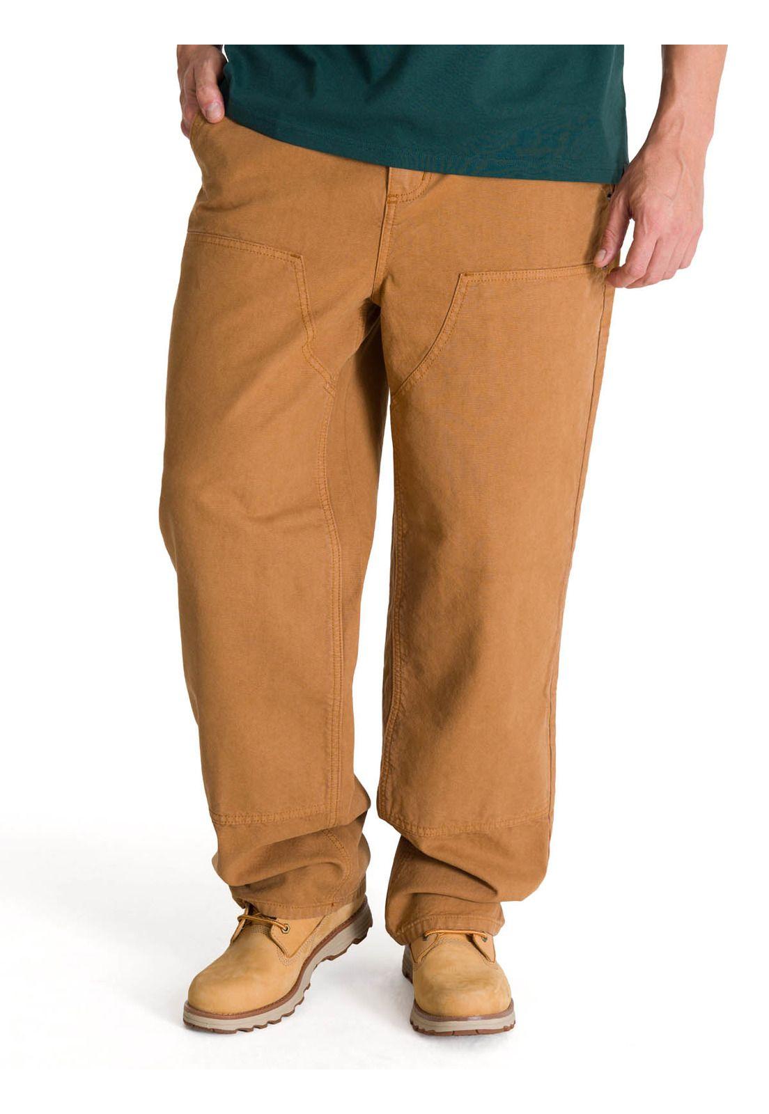 Pantalón Hombre Double Front Canvas Café-0