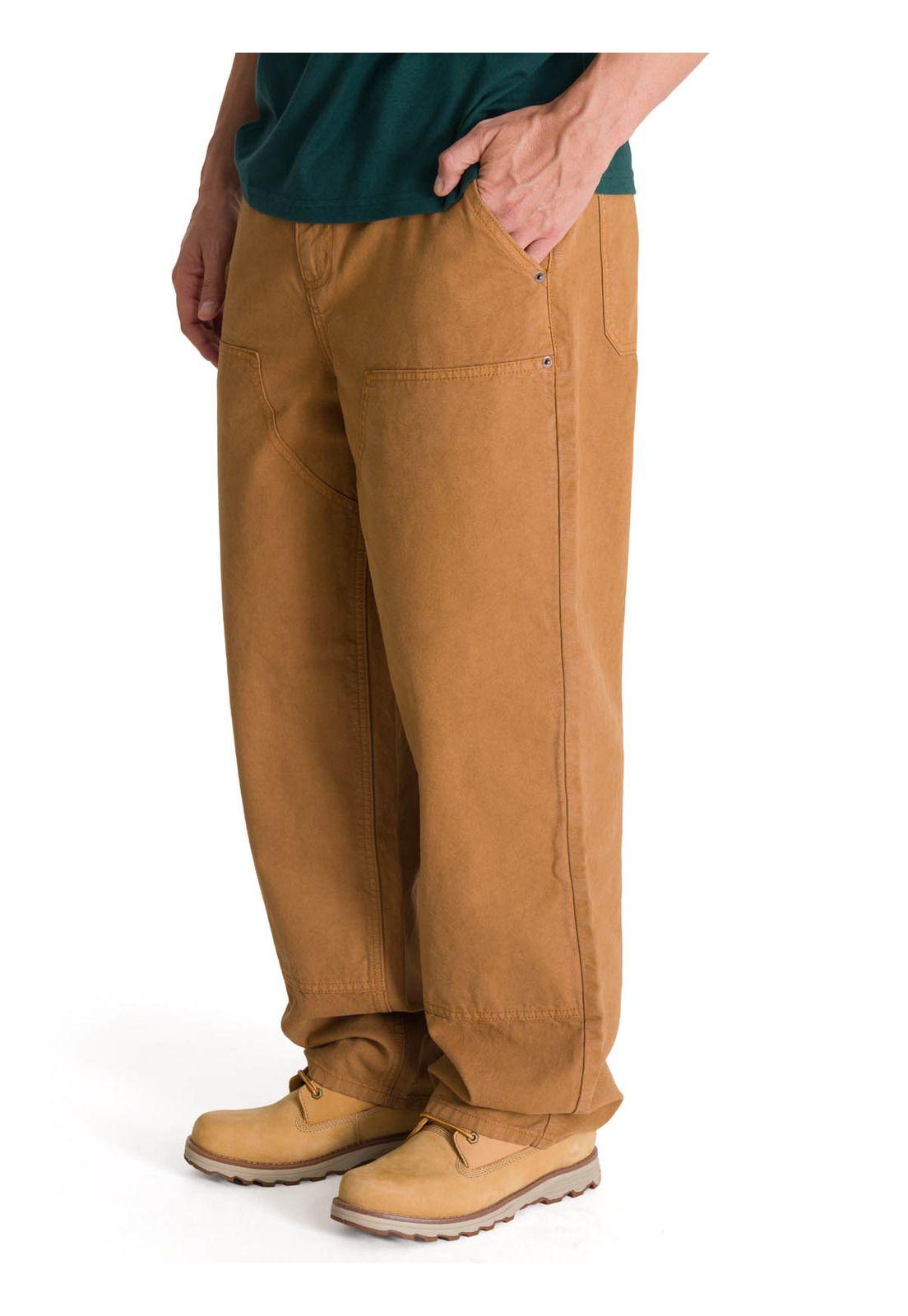 Pantalón Hombre Double Front Canvas Café-1