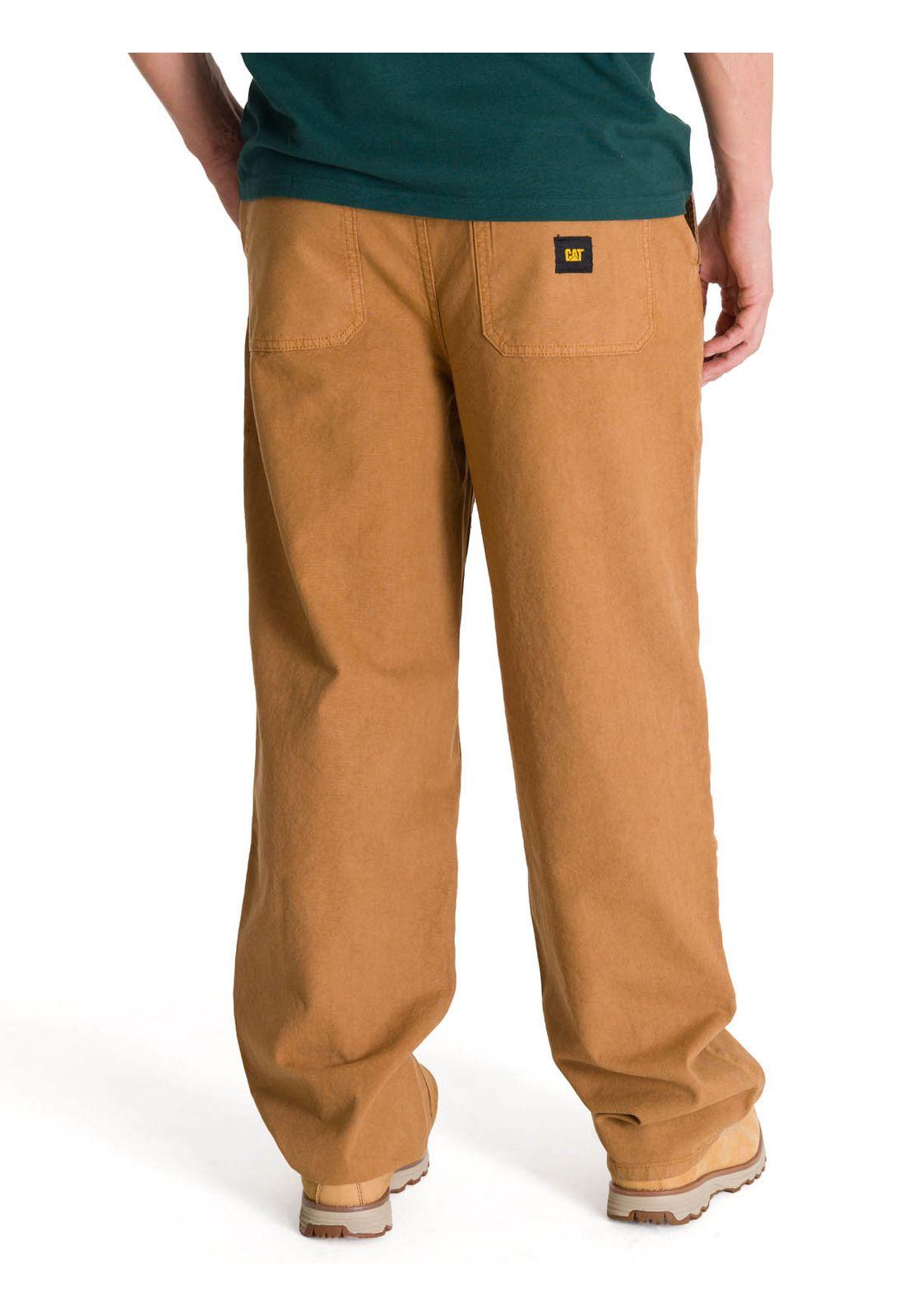Pantalón Hombre Double Front Canvas Café-3