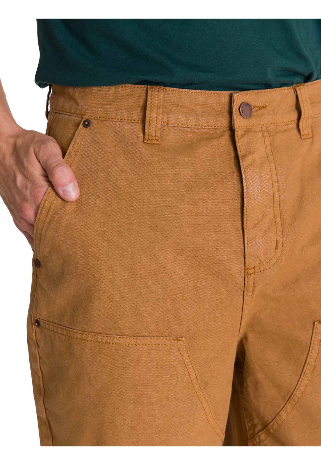 Pantalón Hombre Double Front Canvas Café-4