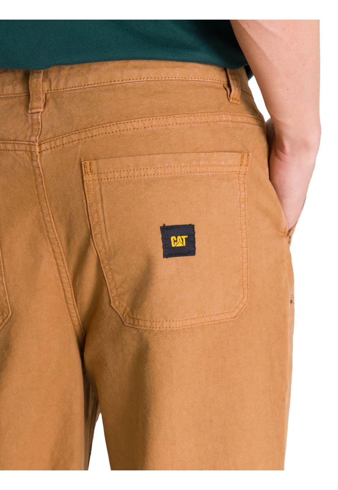 Pantalón Hombre Double Front Canvas Café-5