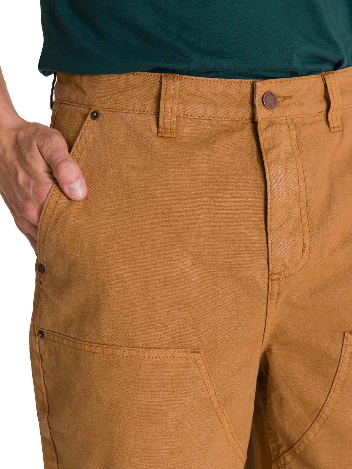 Pantalón Hombre Double Front Canvas Café-4