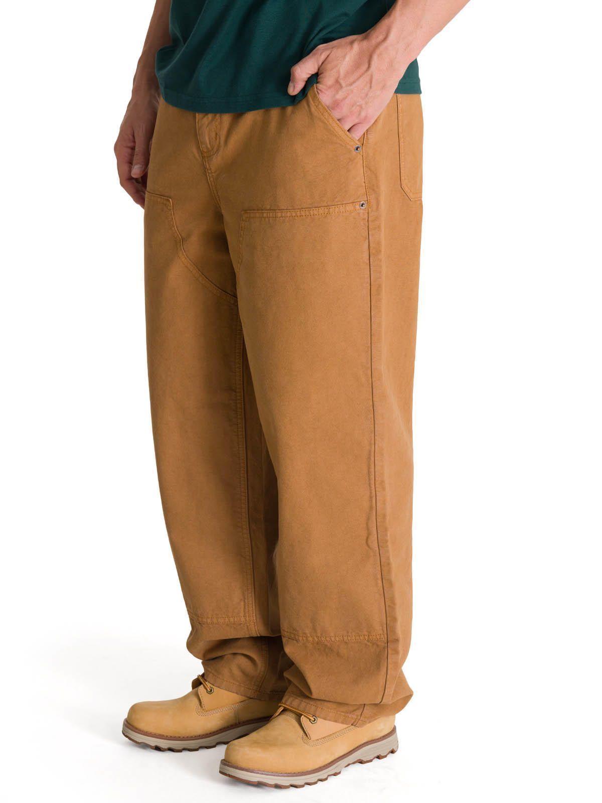 Pantalón Hombre Double Front Canvas Café-1