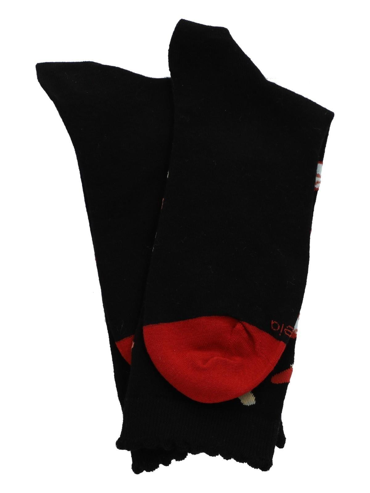 Calcetín Algodón Mujer C St Make Up Negro-2