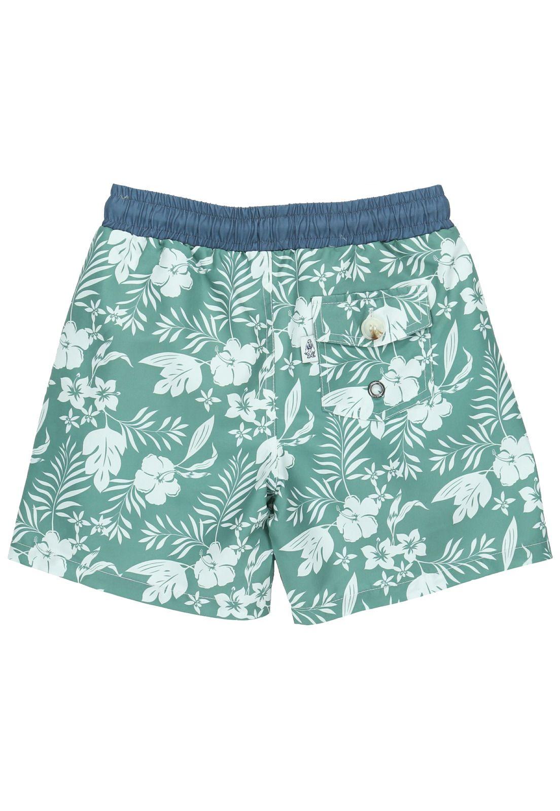 Traje De Baño Niño Print Verde-1