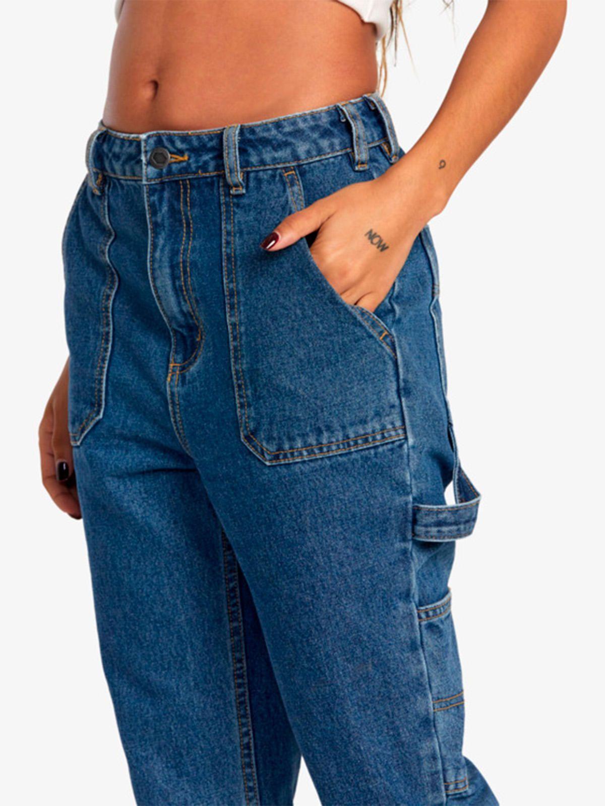 Pantalón Jeans Mujer Recession Azul-2