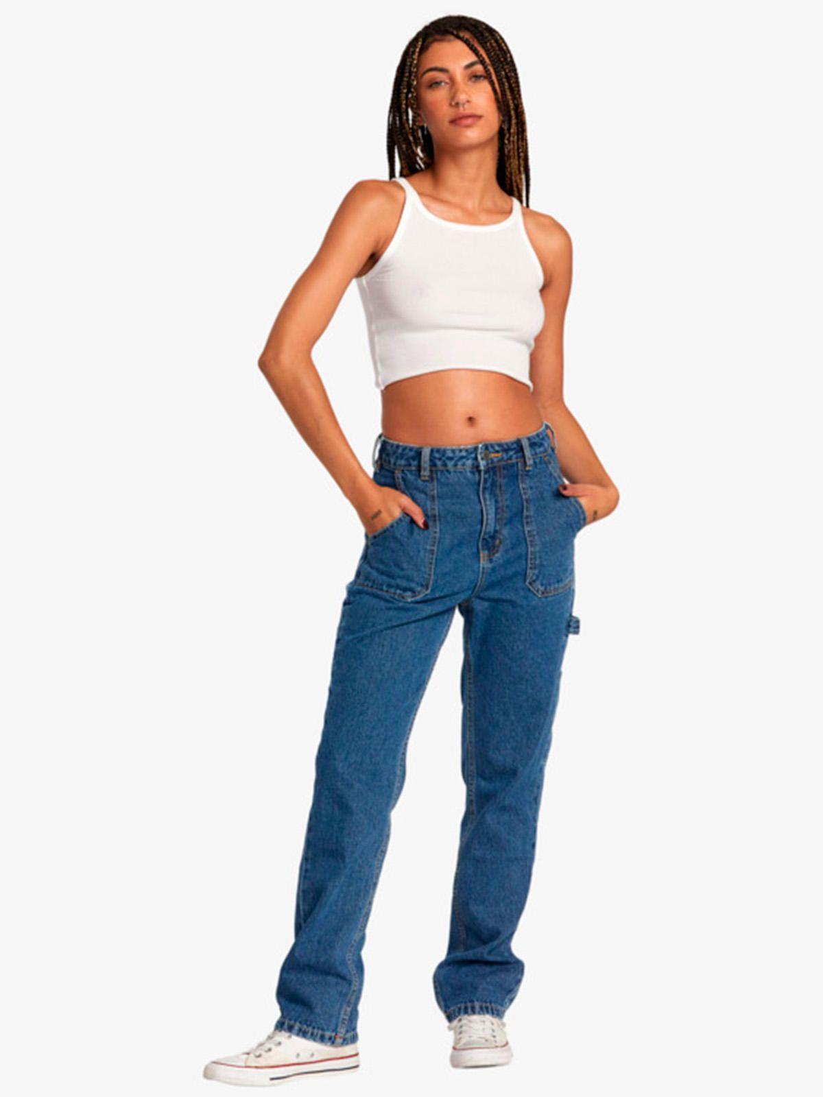 Pantalón Jeans Mujer Recession Azul-3