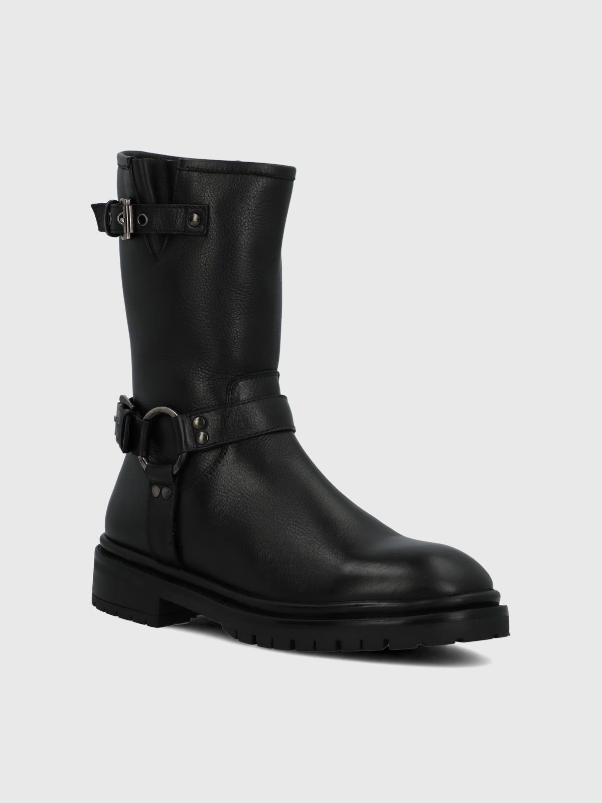 Bota Cuero Mujer Ribek Negra-0