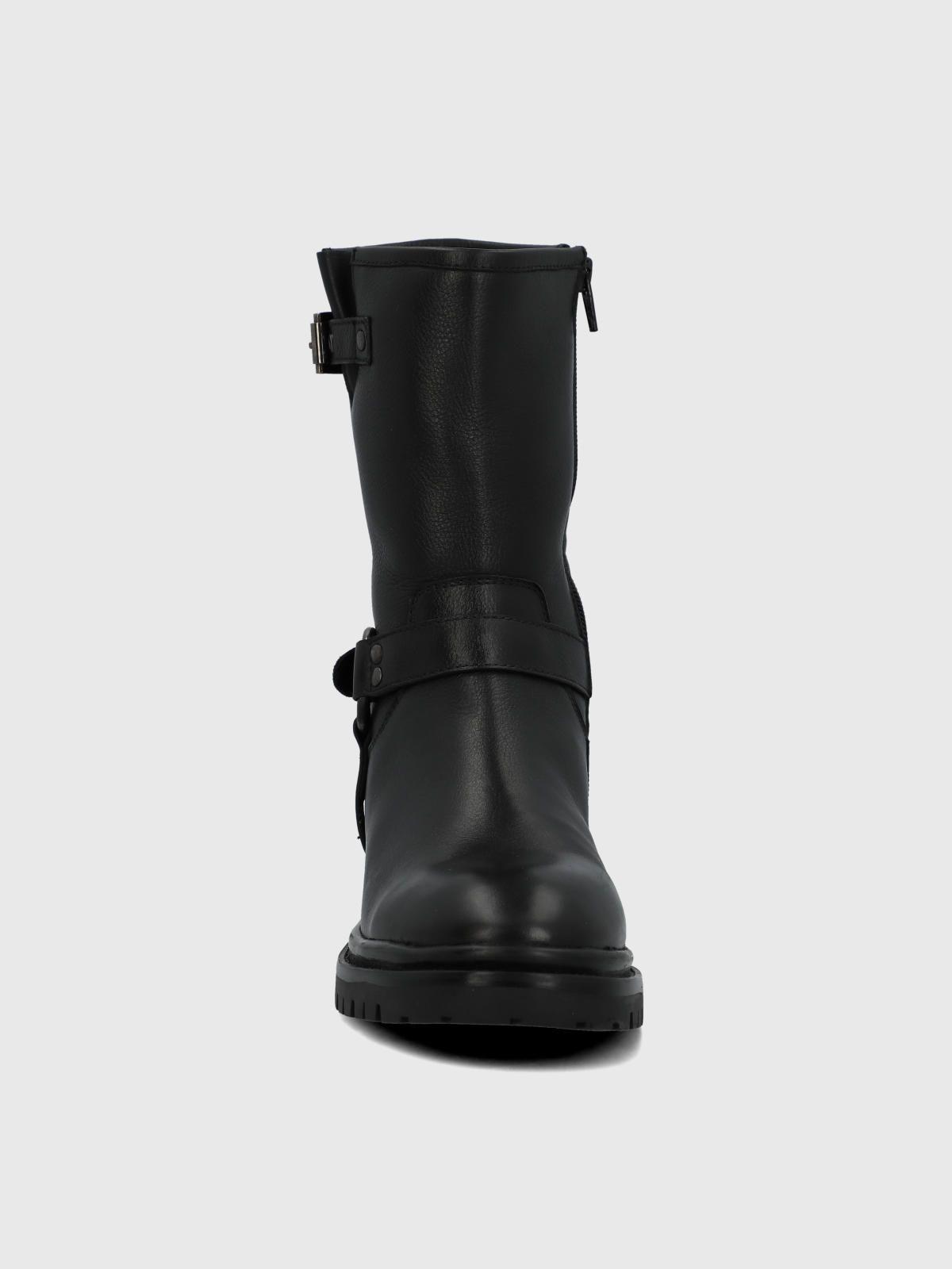 Bota Cuero Mujer Ribek Negra-3