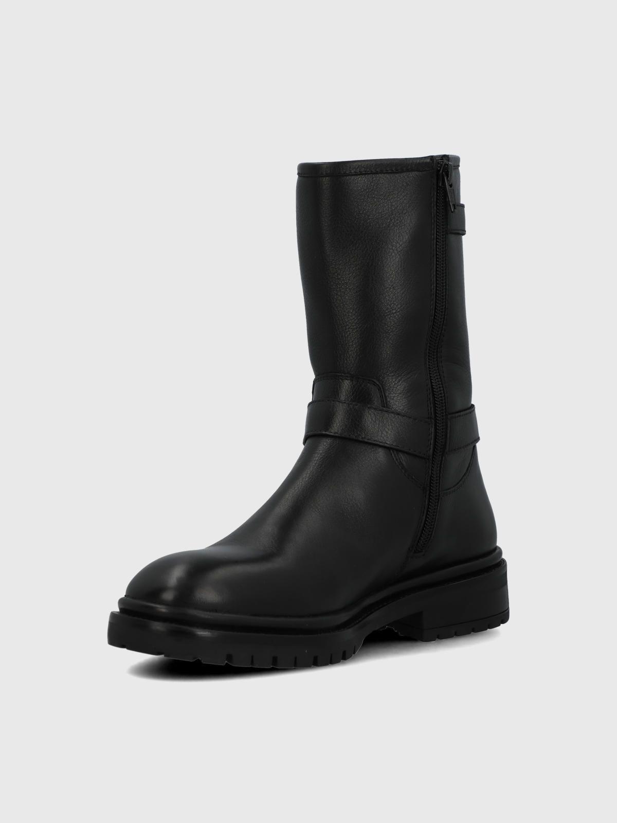 Bota Cuero Mujer Ribek Negra-5