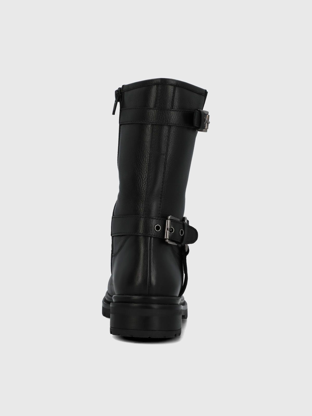 Bota Cuero Mujer Ribek Negra-6