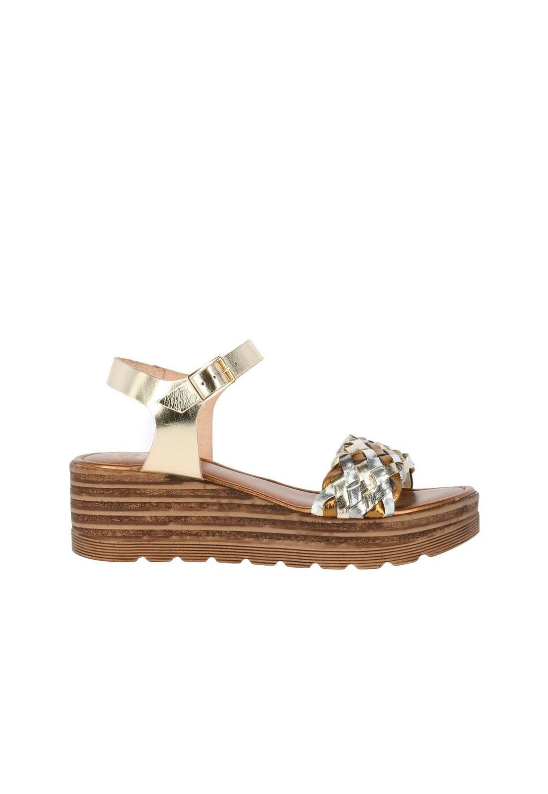 Sandalia  Roma Plateado-2