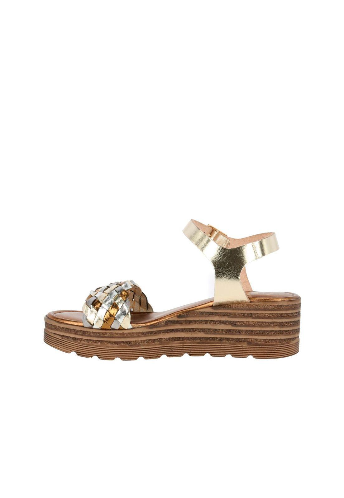 Sandalia  Roma Plateado-3