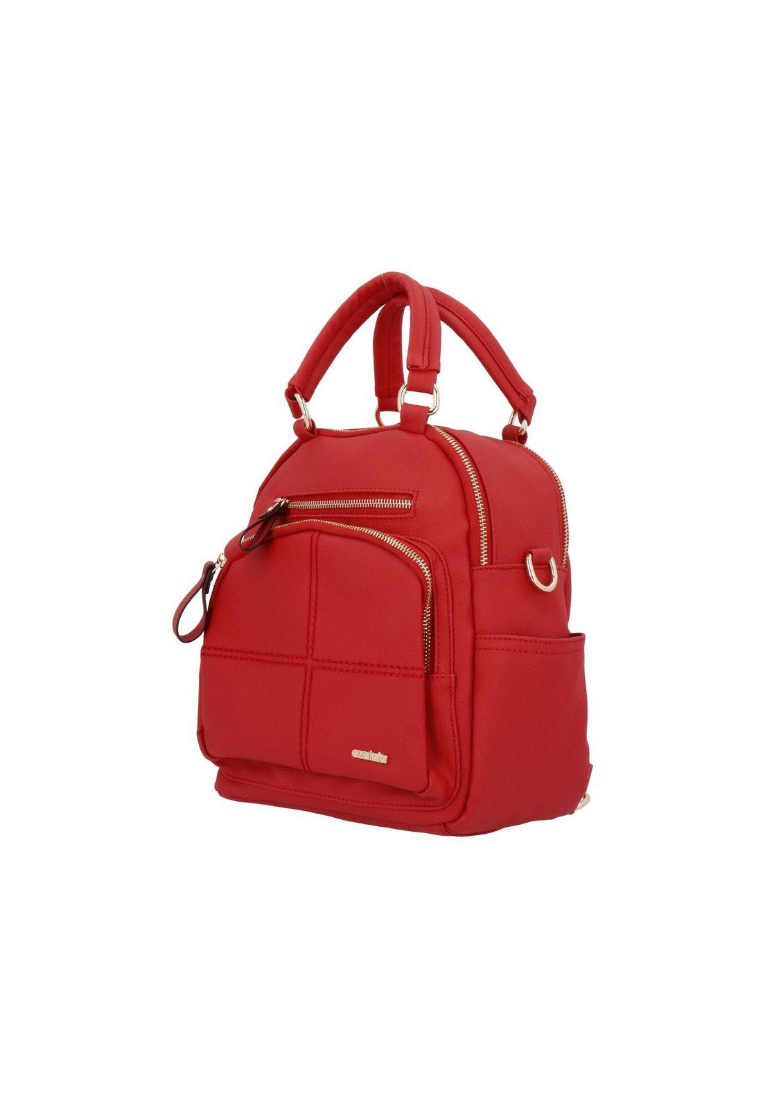 Cartera Mochila Convertible Luciana Casual Rojo-1
