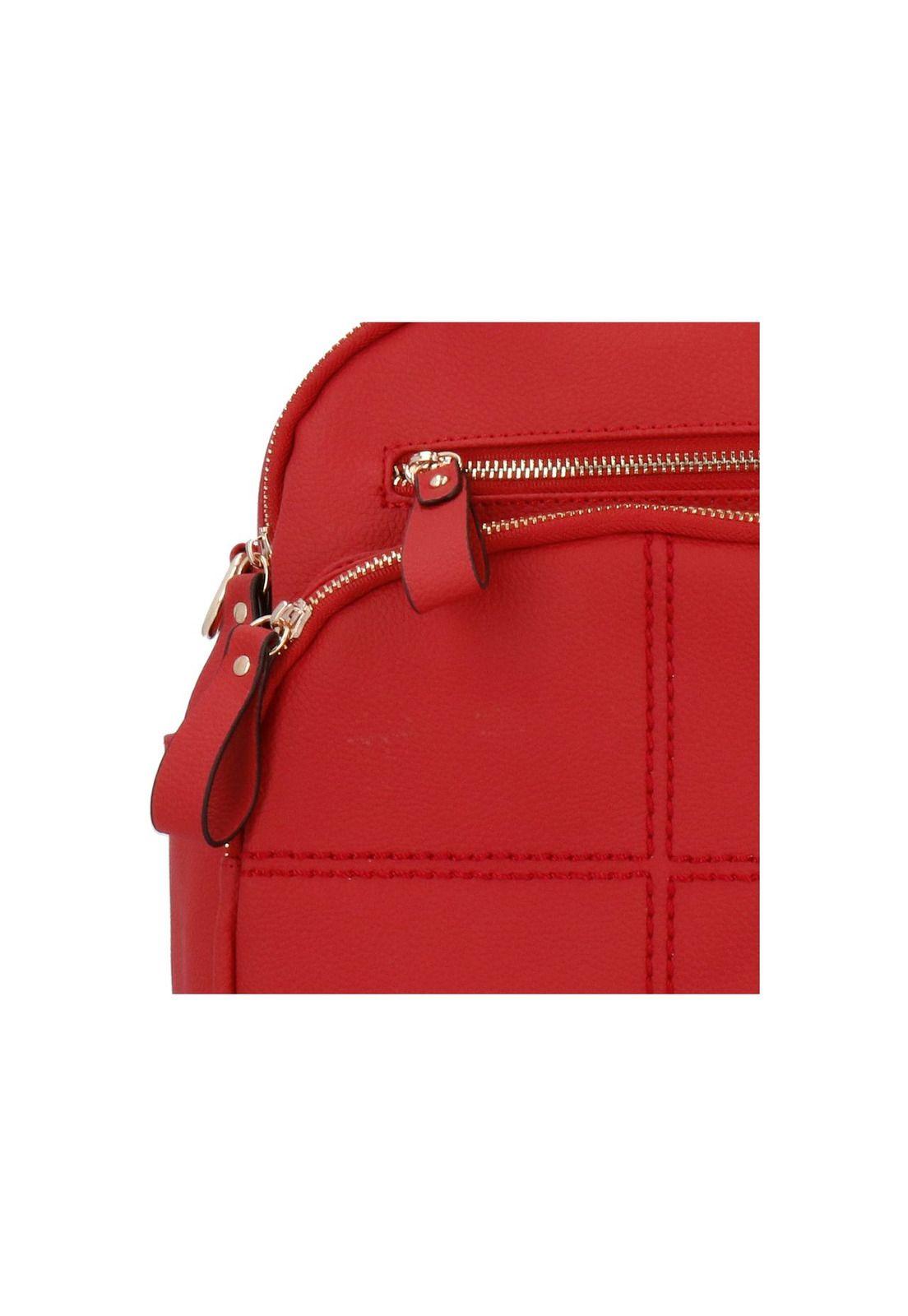 Cartera Mochila Convertible Luciana Casual Rojo-3