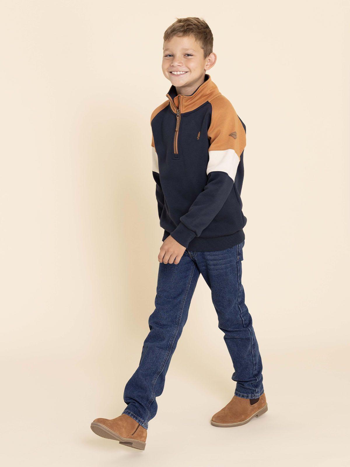 Botin Cuero Damon Niño Café-4