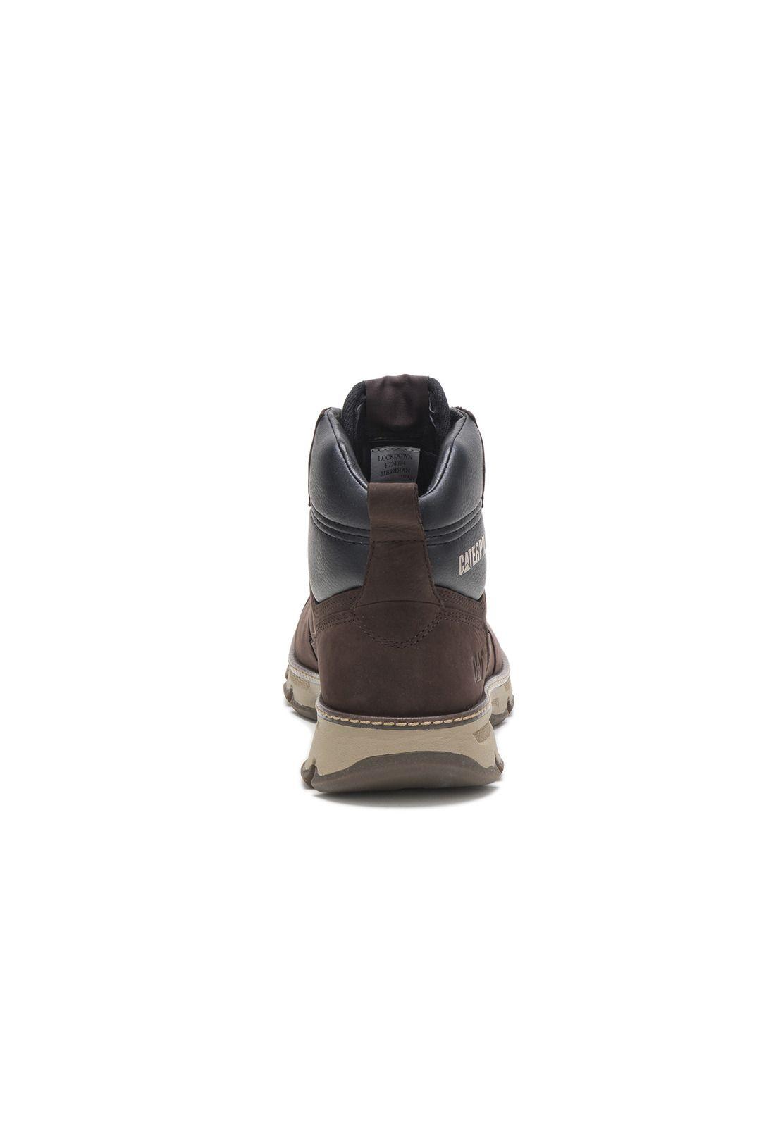 Botin Cuero Hombre Meridian Wp Café-4