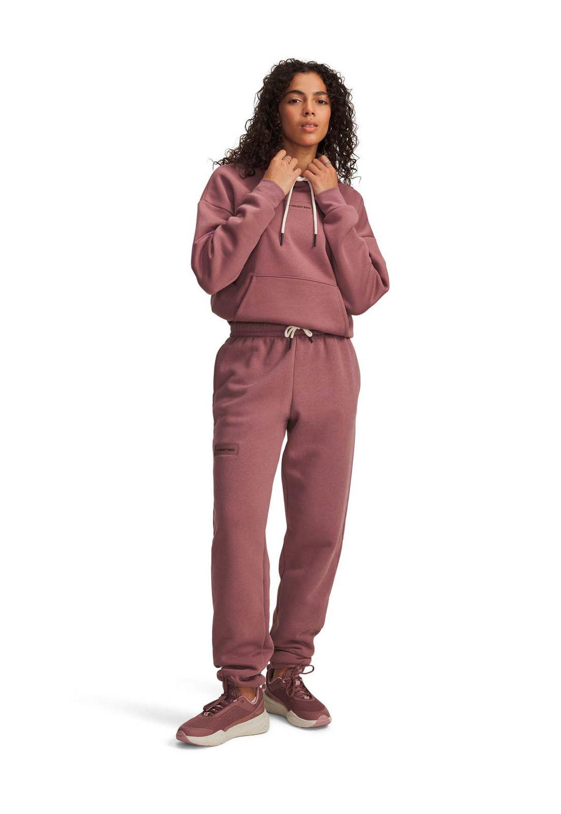 Buzo Training  mujer Project Rock Icon Fleece café -3