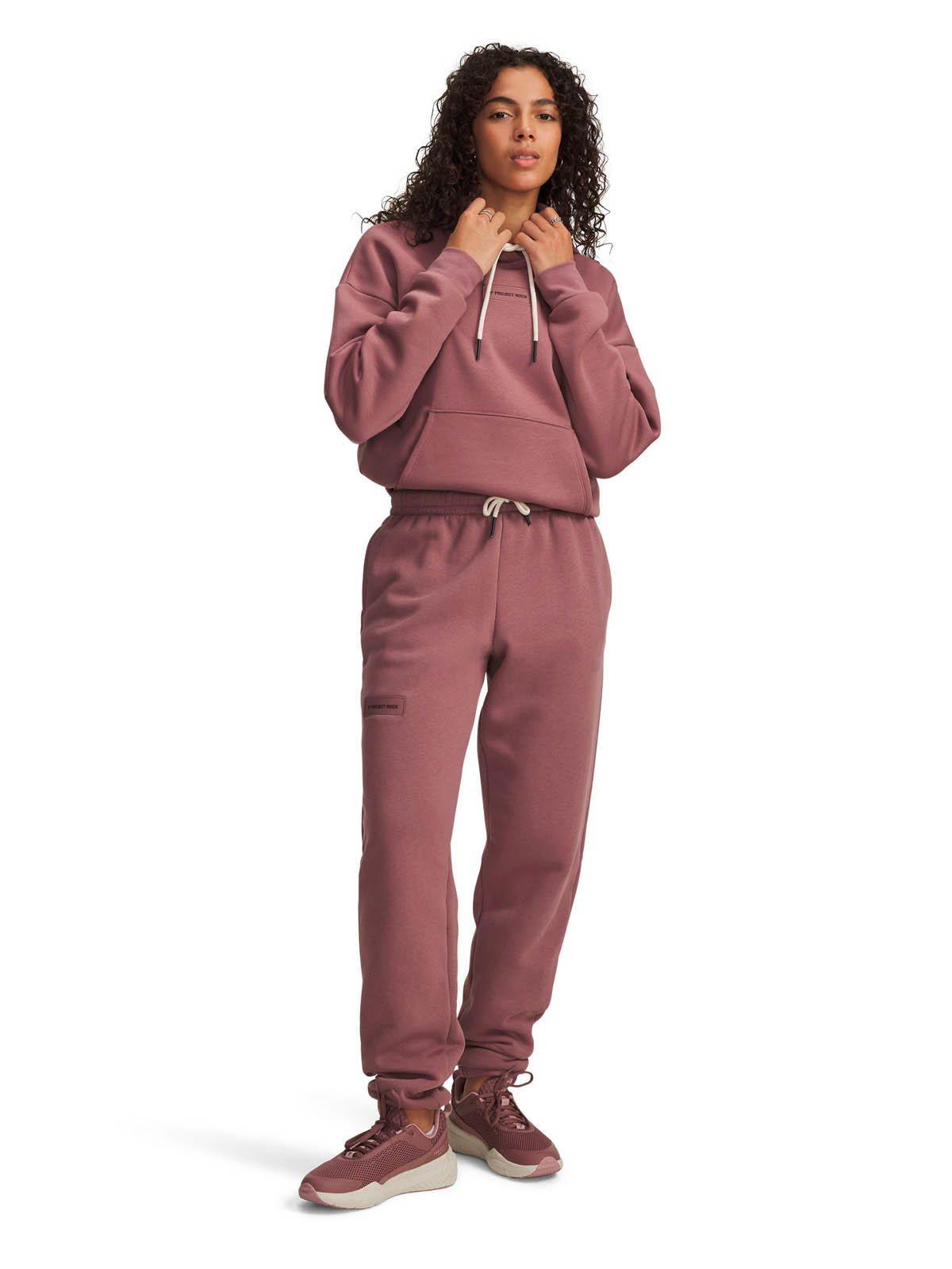 Buzo Training  mujer Project Rock Icon Fleece café -3