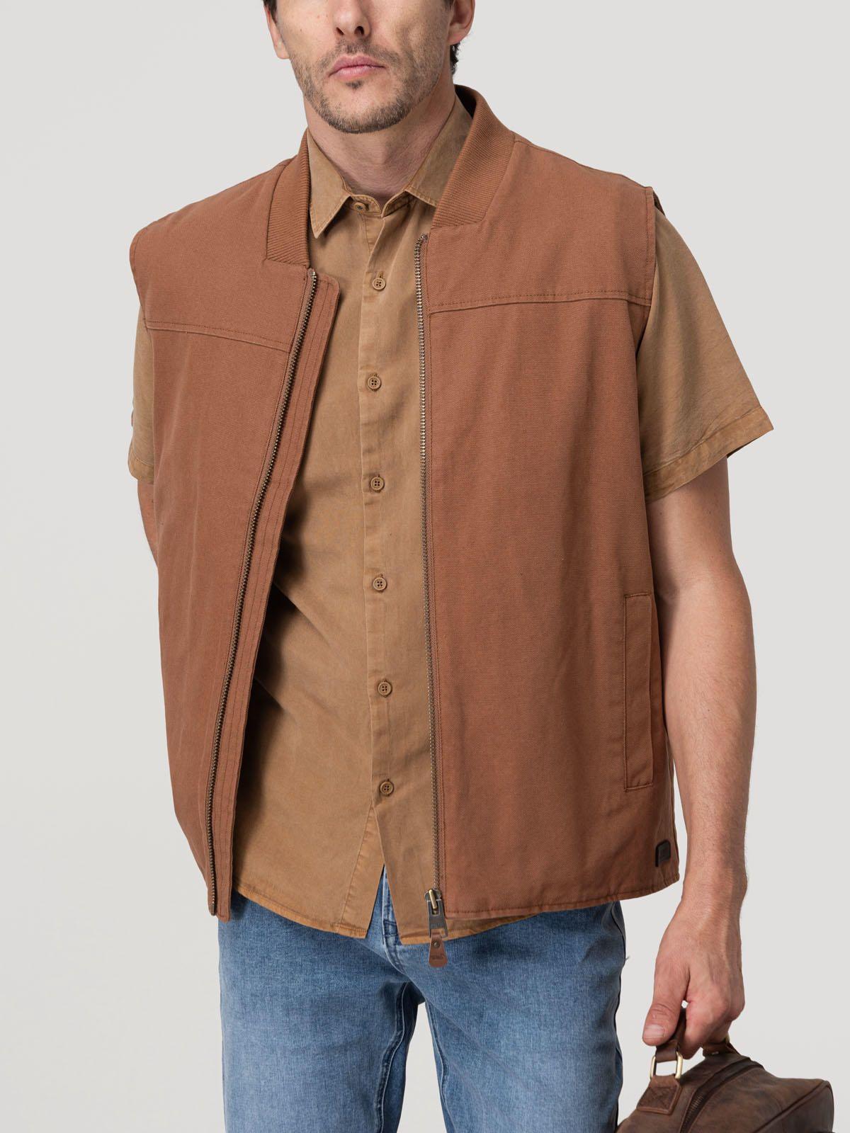Chaqueta Algodón Orgánico Hombre Savona Café-4