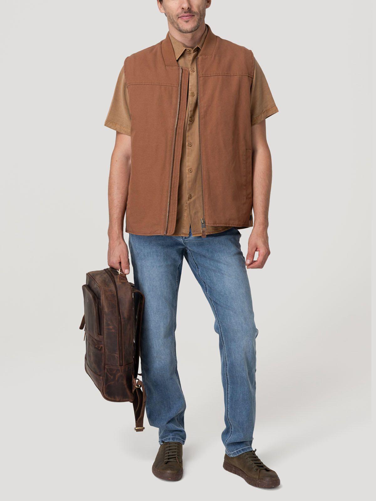 Chaqueta Algodón Orgánico Hombre Savona Café-8
