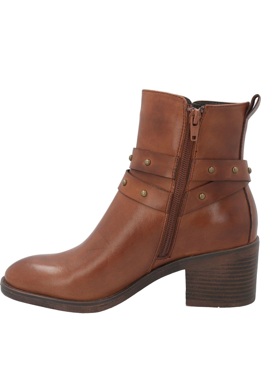 Botin Cuero Mujer Sile Marrón-3
