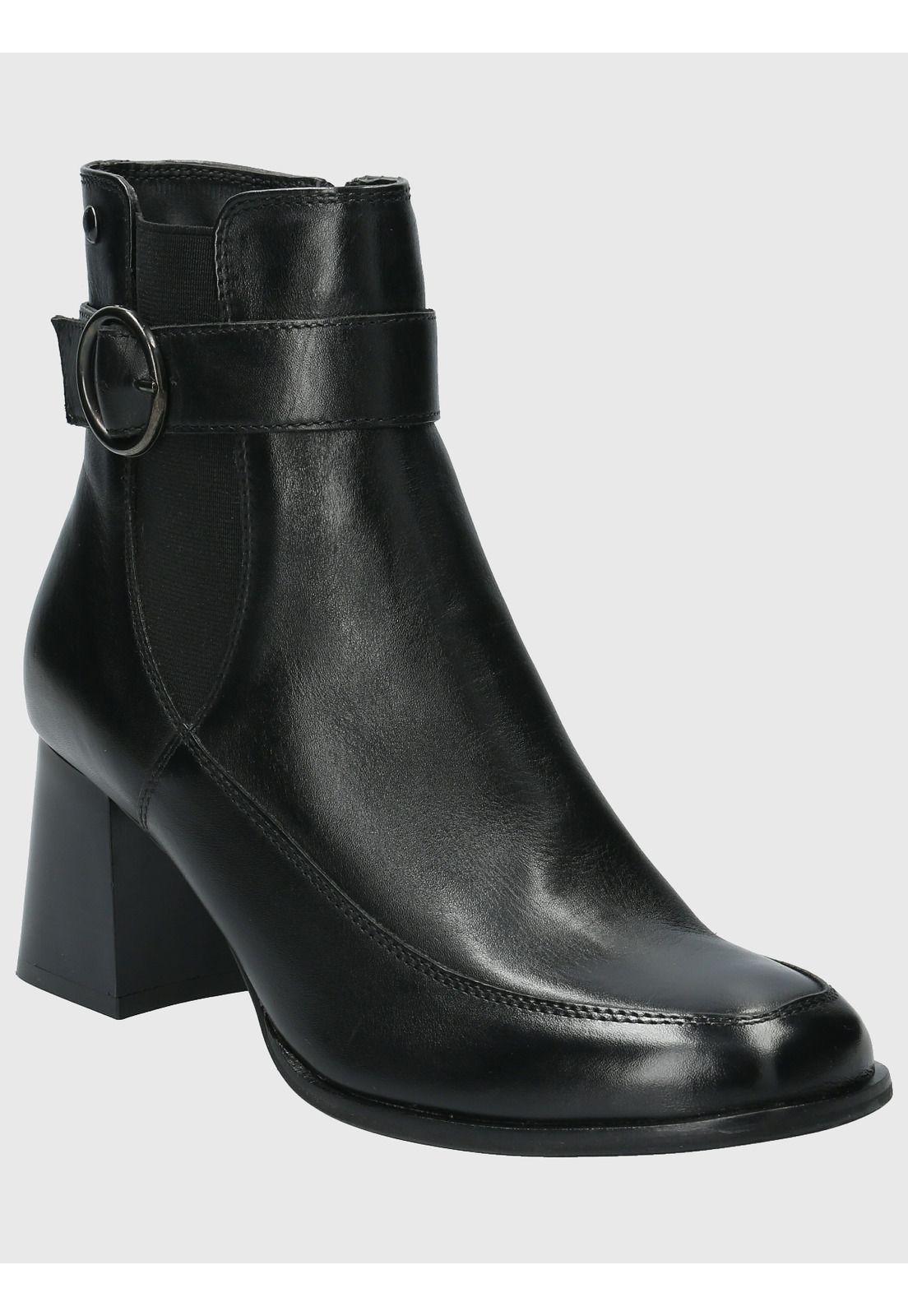 Botin Cuero Mujer Denhall Negro-0