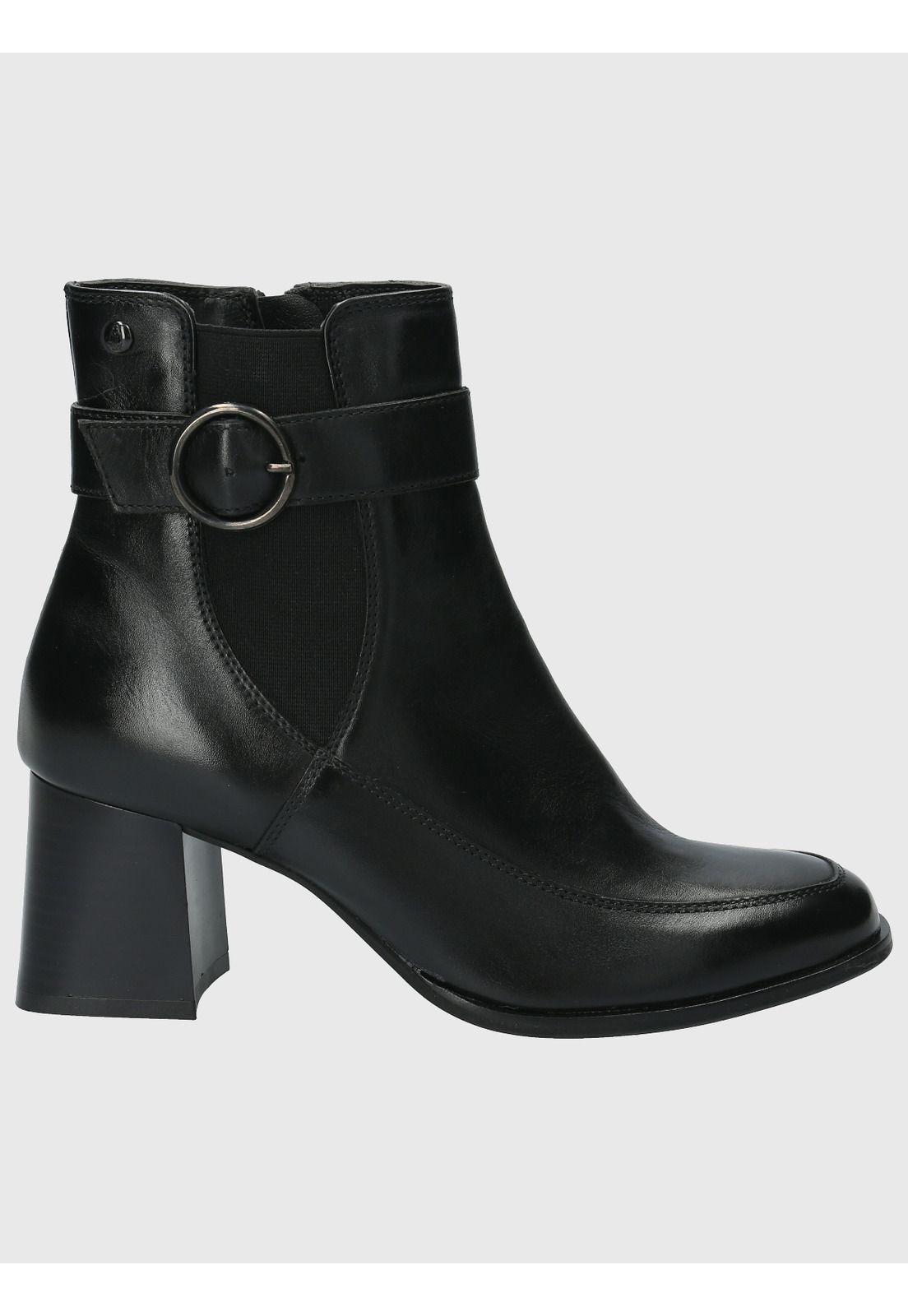 Botin Cuero Mujer Denhall Negro-1