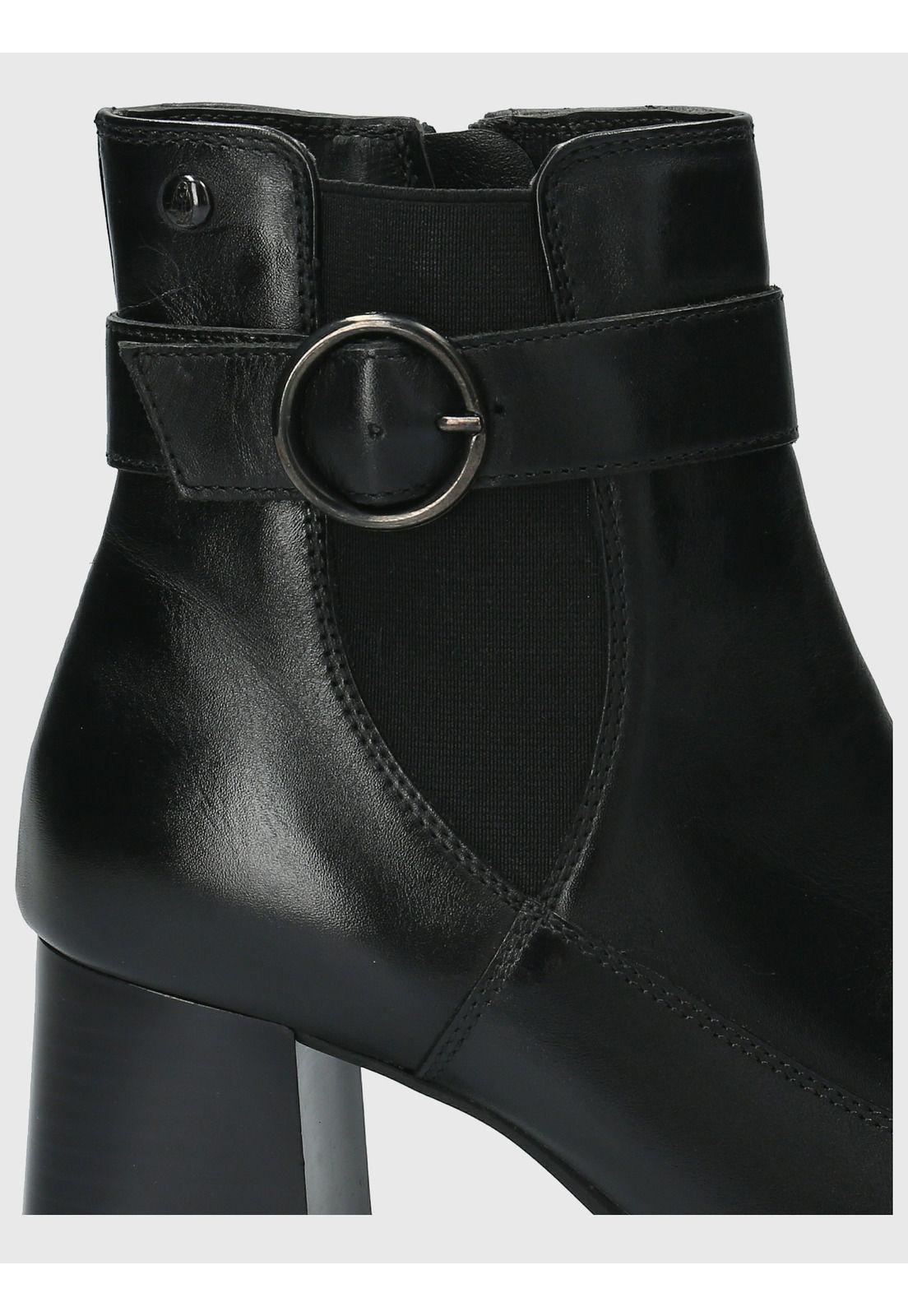 Botin Cuero Mujer Denhall Negro-7