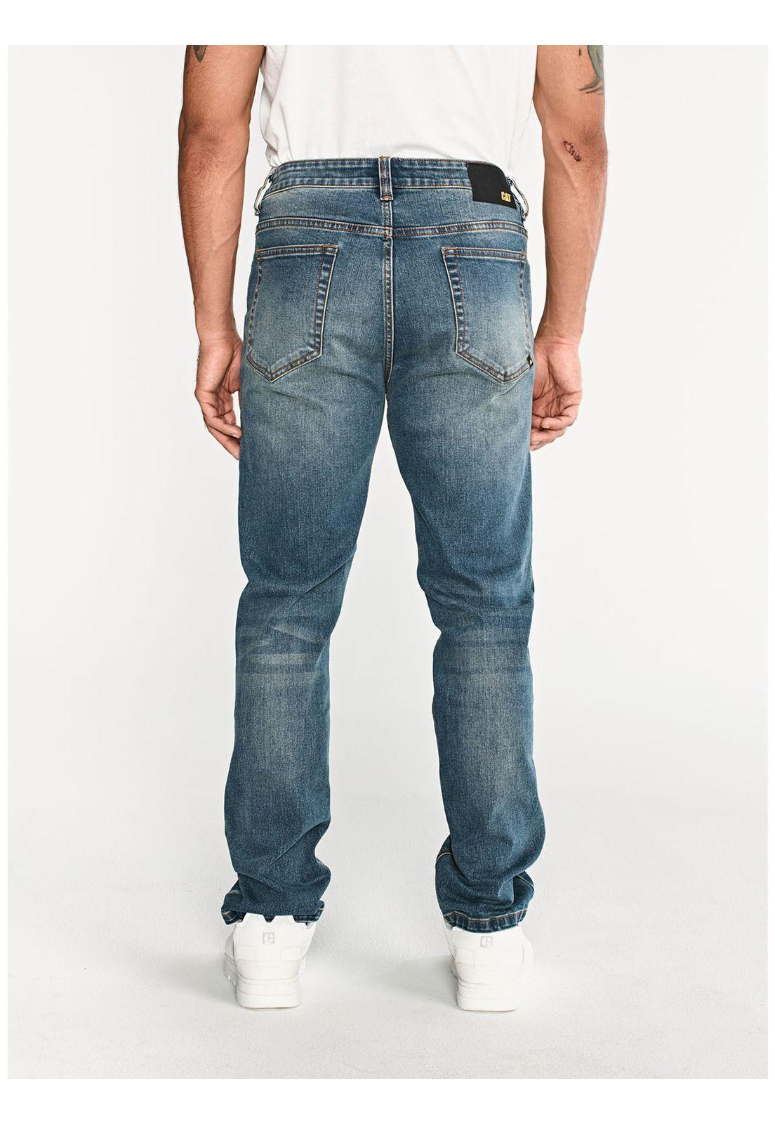 Jeans Rectos Eco Stretch Hombre Azul-6