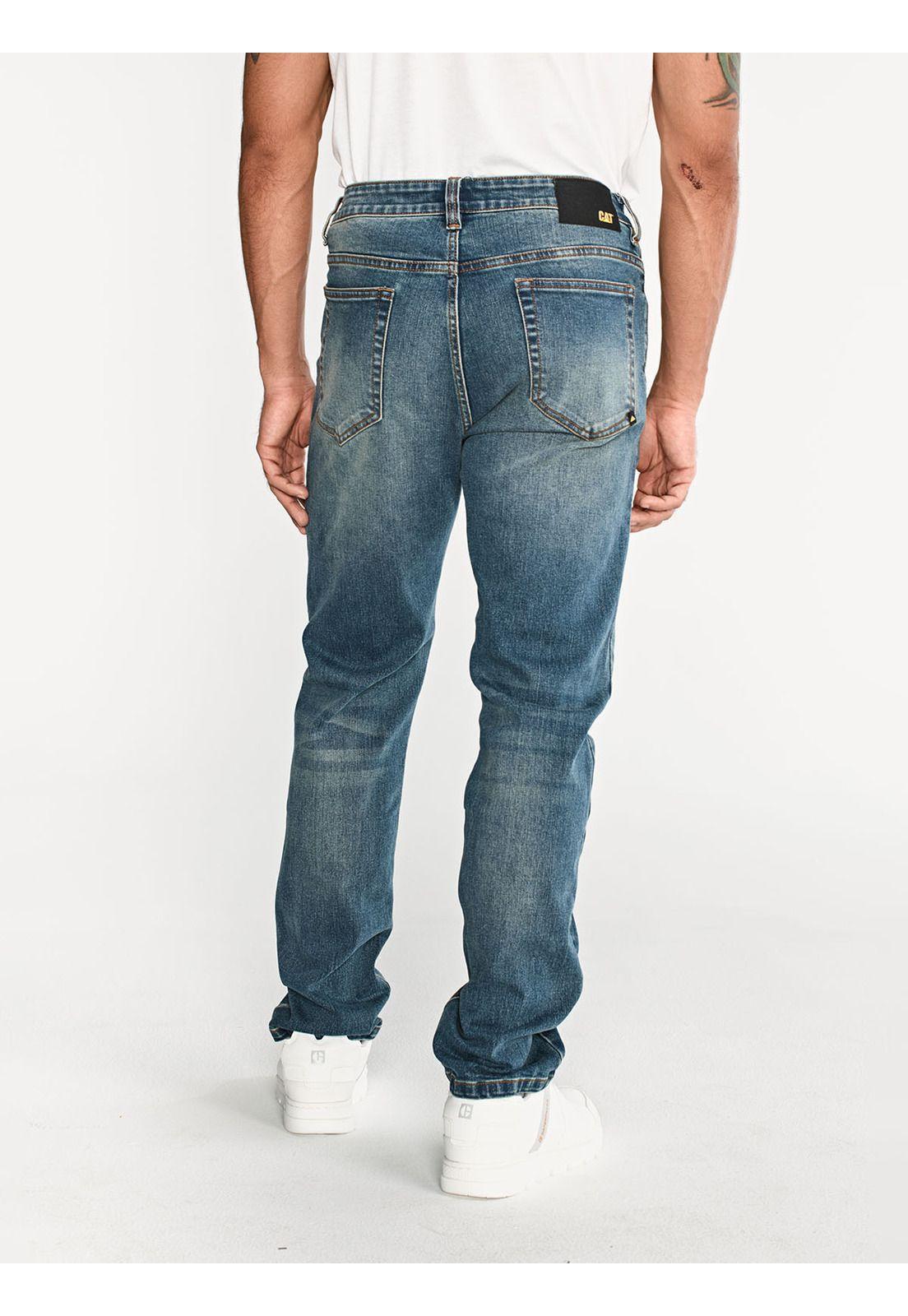 Jeans Rectos Eco Stretch Hombre Azul-7