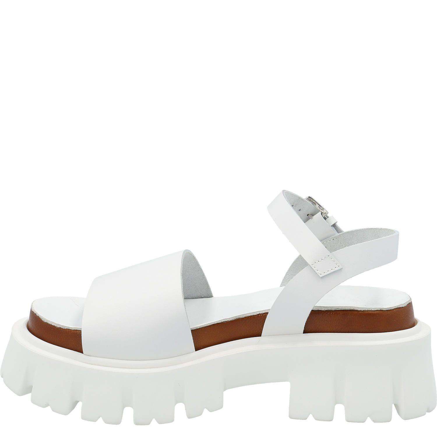 Sandalia Cuero Mujer Kady H3 Blanco-4