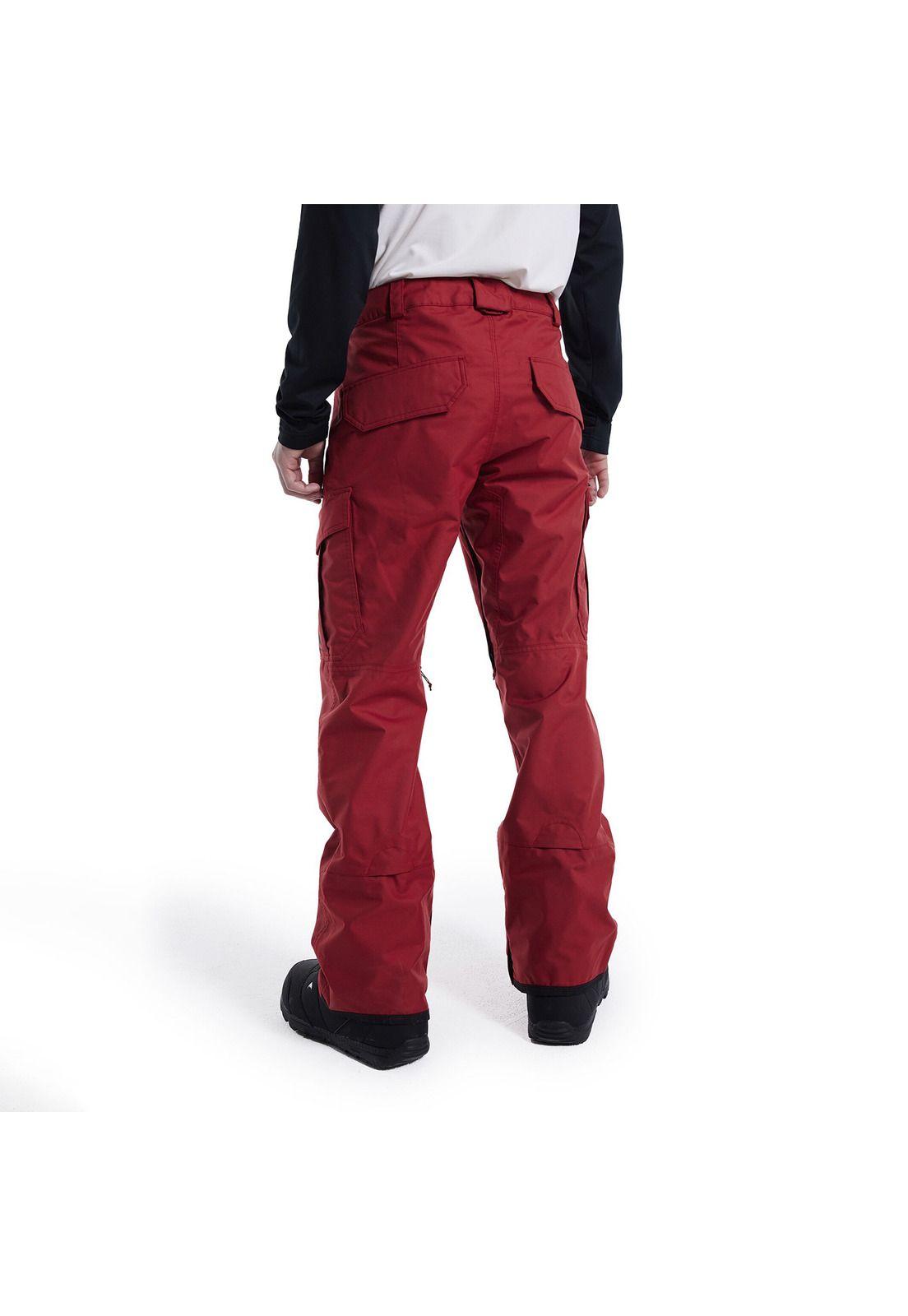 Pantalón De Nieve Hombre M Cargo Pt Regular Rojo-1