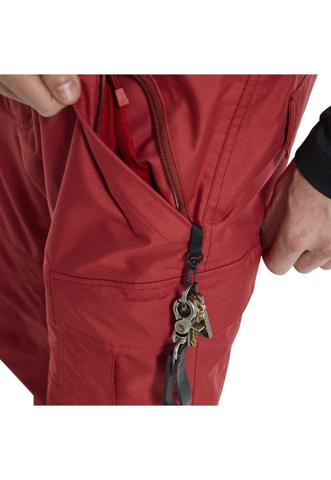 Pantalón De Nieve Hombre M Cargo Pt Regular Rojo-4