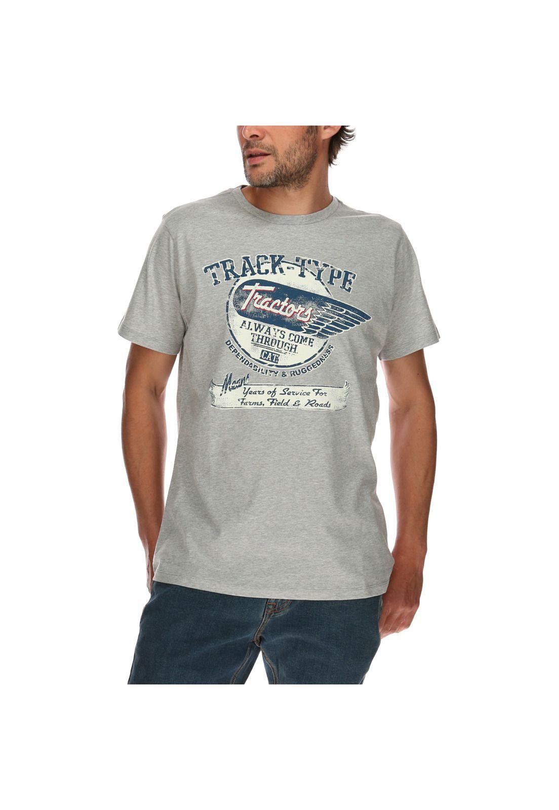 Polera Hombre Fields And Roads Gris-0