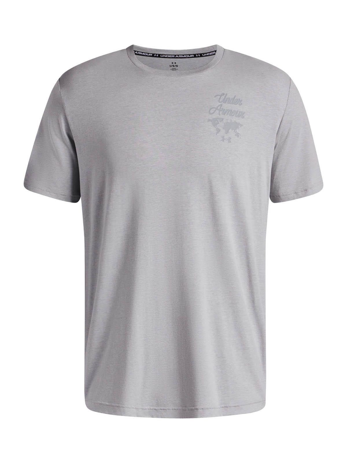 Polera Manga Corta Lifestyle Hombre Sports Wordmark Gris -0