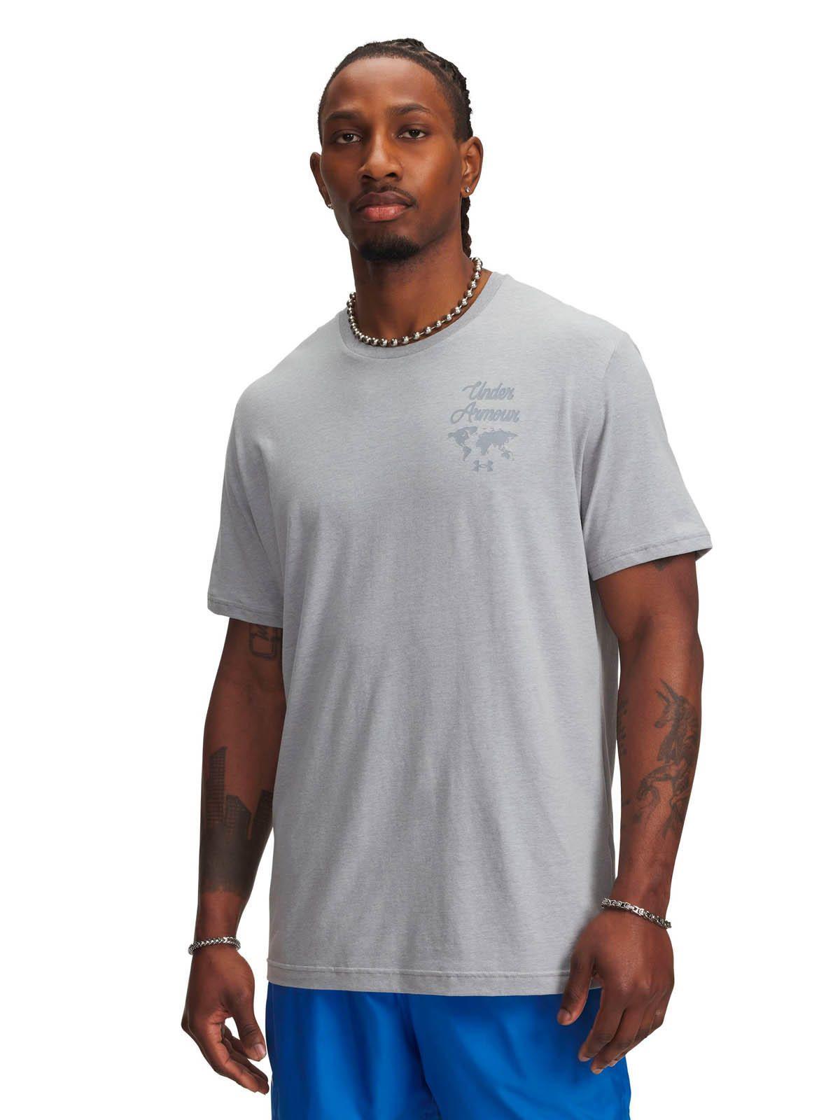 Polera Manga Corta Lifestyle Hombre Sports Wordmark Gris -3