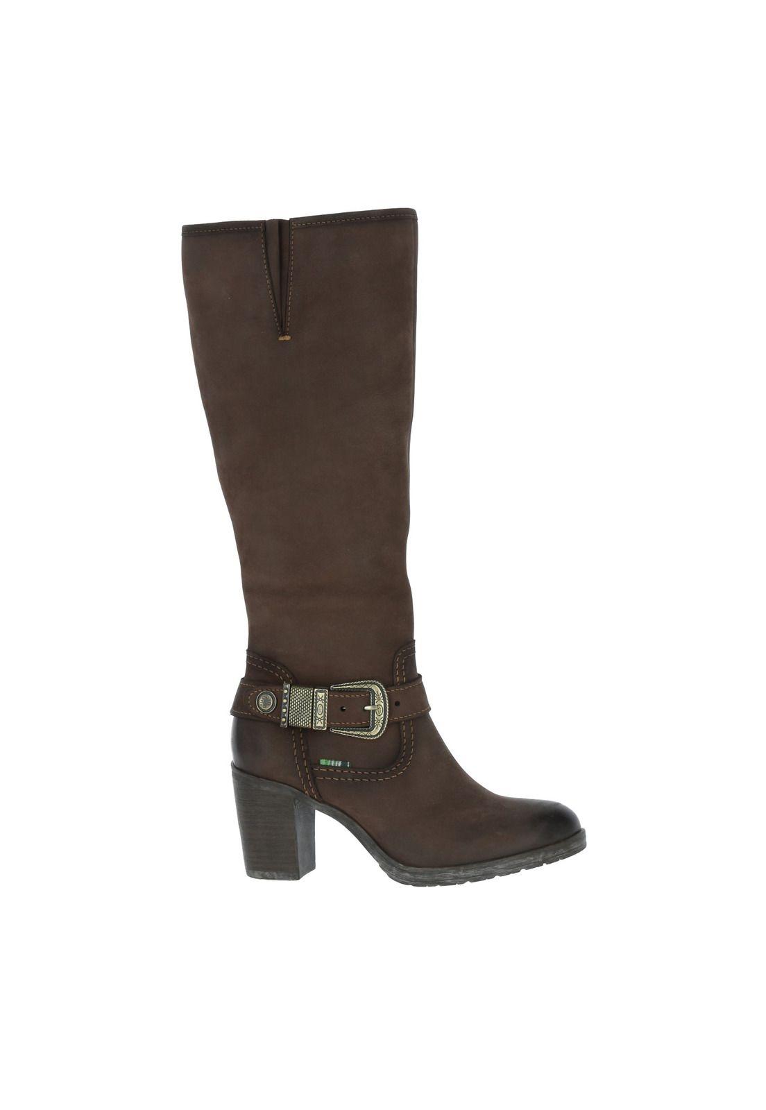 Bota Cuero Mujer Bambi Café-3