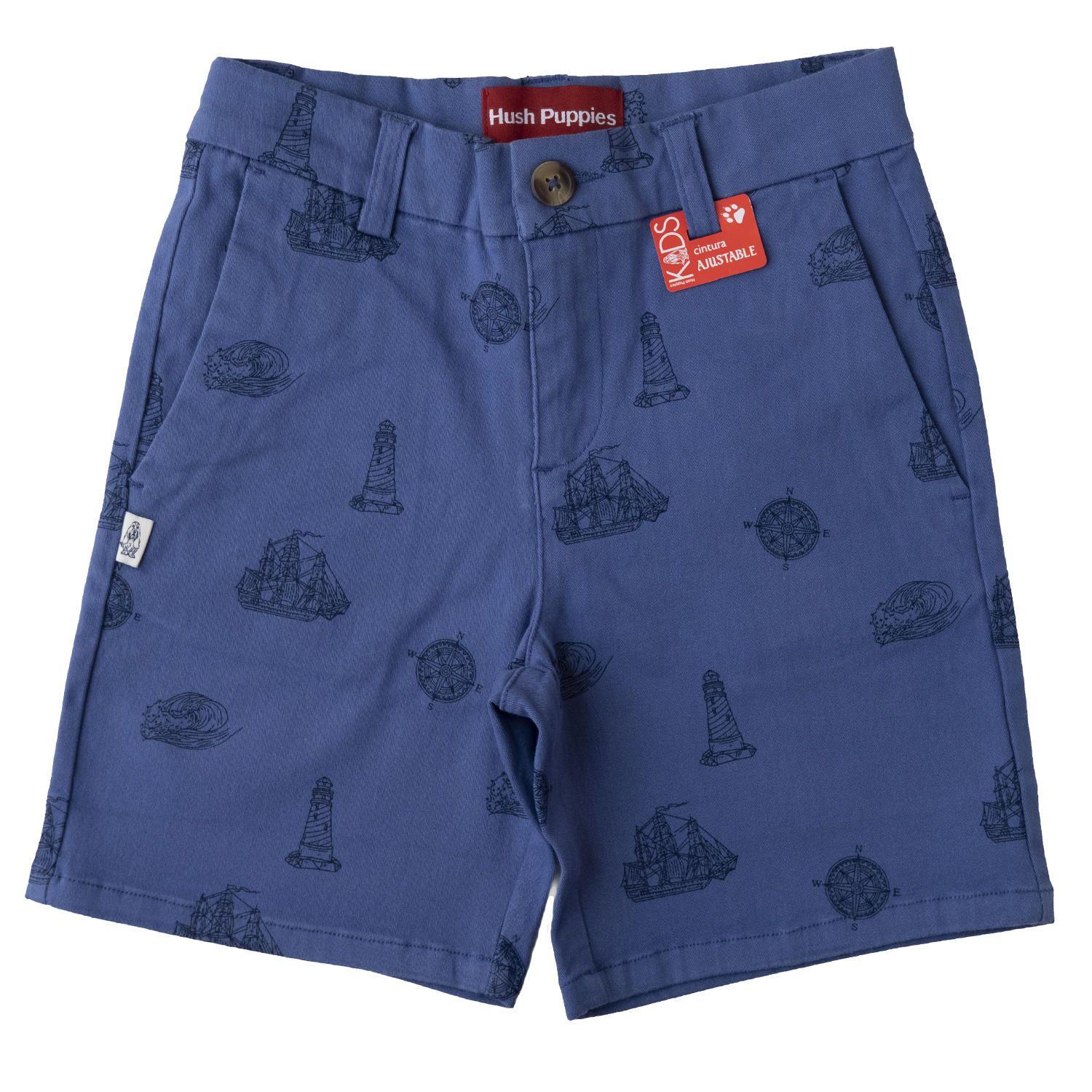Short Lopo Niño Algodón Azul-0