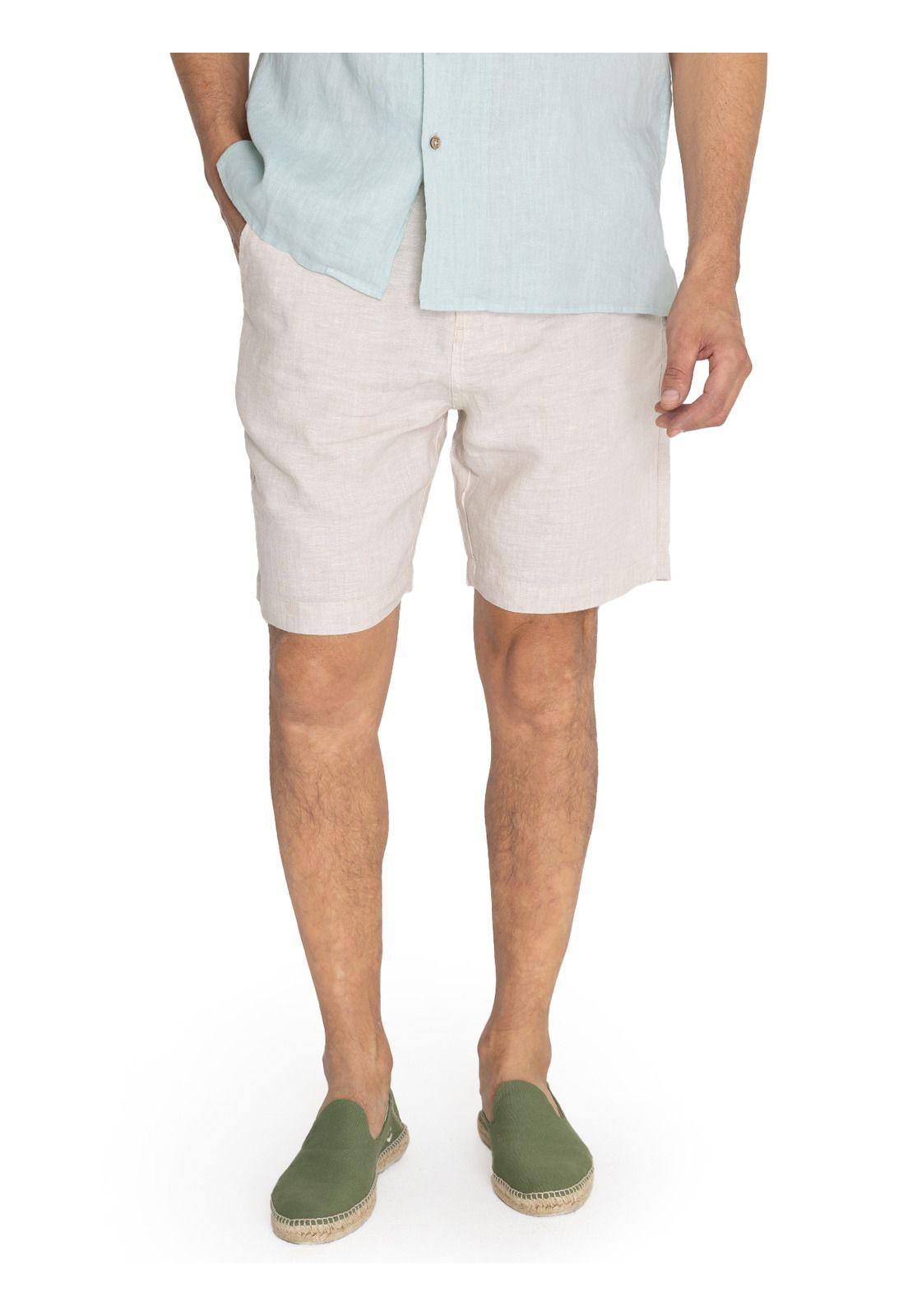 Short Lino Orgánico Beige Linen Hombre -4